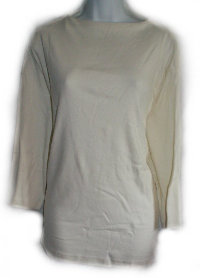 DELTA BURKE COLLECTION Creamy White Knit Tunic Top - Misses/Plus 2X