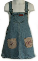 JORDACHE Denim Jean Overall-Styled Jumper Dress - Girls 6X