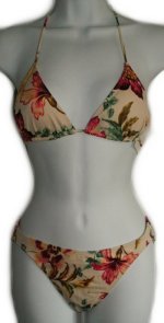 AQUA Floral Sexy 2 Pc Bikini Swimsuit - Size 10