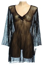 DOTTI Black Mesh Swimsuit Cover Up - Small - BRAND NEW