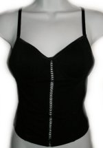 NITRO STRETCH Black Stretch Underwire Bra Cup Camisole Top - Juniors Small