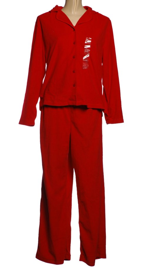 CHARTER CLUB Red Micro-Fleece Pajamas - Large