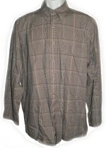 GEOFFREY BEENE Subtle Plaid Button Front Dress Shirt - Mens 16 - 32/33