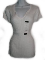 LIZ CLAIBORNE Fine Cotton Ribbed Knit Sweater Top - Misses X-Large - BRAND NEW