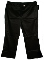 INC International Concepts Shimmer Black Flat Front Stretch Dress Pants - Womans Plus 22 - BRAND NEW
