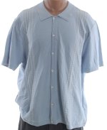 ALFANI Fine Knit Retro Look Button Front Shirt/Sweater - Mens XL