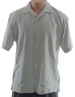ALFANI Textured Button Front Short Sleeve Shirt - Mens Medium - BRAND NEW