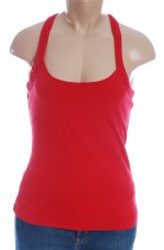 MODA INTERNATIONAL Unique Halter Lace Back Knit Tank Top - Misses/Jrs Medium - BRAND NEW