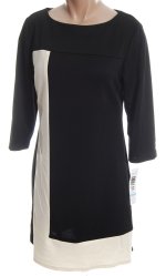 TIANA B Colour Blocked Knit A-Line 3/4 Sleeve Dress - Petite X-Large - BRAND NEW