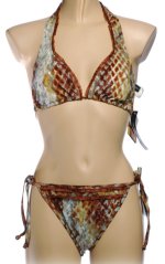 BE CREATIVE 2 Piece Sexy Animal Print String Bikini Swimsuit - Misses 10 - BRAND NEW