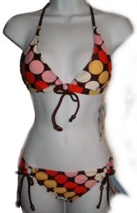 HOBIE 2 Piece Polka Dot Swimsuit/Bathing Suit/Bikini - Jrs Small - BRAND NEW!