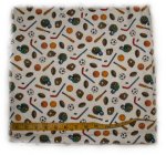 Sports Themed Heavy Cotton Twill Fabric - 60" x 28" - NEW