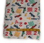 Race Car Themed Seersucker Kids Fabric - 45" x 39" - NEW
