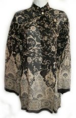 MAX MARA (at Holt Renfrew) 100% Silk Mandarin Styled Tunic Blouse - Misses 6