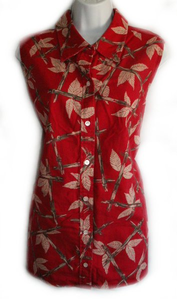 JONES NEW YORK JNY Sport Tropical Print Linen Sleeveless Blouse Top - Plus 22W