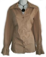 ADDITION ELLE Fitted Stretch Peasant Blouse - Misses 14
