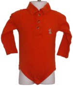 WINKZ Polo-Style Long Sleeved T-Shirt Top Romper - Boys 12-18 months