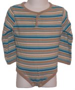 CHEROKEE BABY Striped Long Sleeved T-Shirt Top Romper - Boys 12-18 months