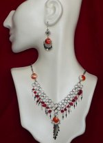 Alpaca Silver & Gemstone Necklace, Earring & Bracelet Set