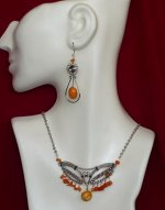 Alpaca Silver & Gemstone Necklace, Earring & Bracelet Set