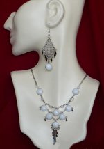Alpaca Silver & Gemstone Necklace, Earring & Bracelet Set