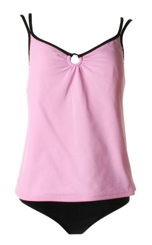 MAINSTREAM Pink Black Tankini - Size 14