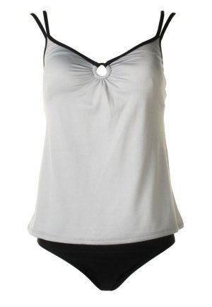 MAINSTREAM Silver Grey Black Tankini - Size 12