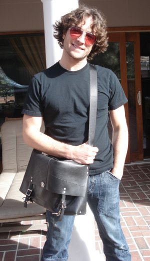 ENGLISH RETREADS The Bentley Recyled & Repurposed Tire Tube Messenger Bag/Handbag
