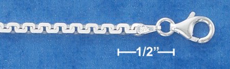 Sterling Silver 925 California Box Chain - 2 mm - 18"