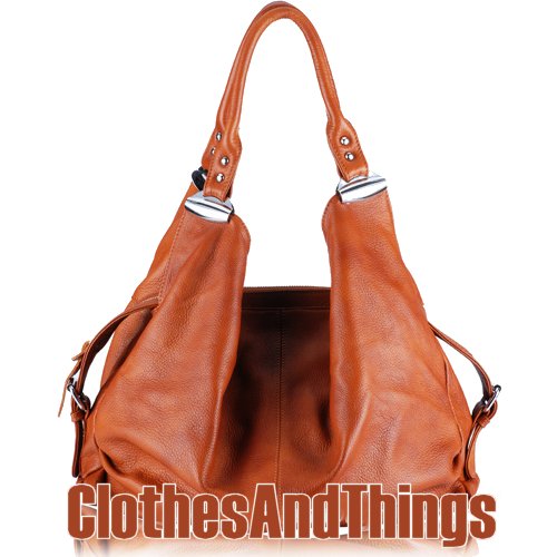 JESSIE Slouch Hobo Handbag - Caramel Tan Leather