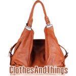 JESSIE Slouch Hobo Handbag - Caramel Tan Leather