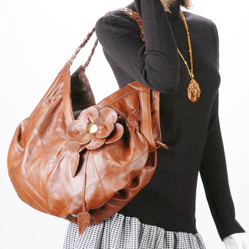 MONICA Boho Chic Leather Handbag Tote