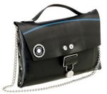 ENGLISH RETREADS The Roadster Repurposed & Recyled Tire Tube Handbag/Chain Shoulder Bag