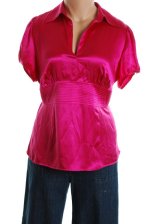 INC International Concepts Woman Hot Pink Silk Blouse - Misses 14W - BRAND NEW