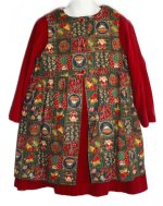 GOTTA B ME Boutique "VELVET TRADITIONS" Velvet Dress & Petticoat Dress Set - Girls 5-6