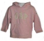 BABY GAP Fleece Hooded Kangaroo Pocket Logo Sweatshirt - Girls 3XL