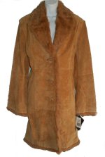 ADLER COLLECTION Leather & Fur 3/4 Coat - L