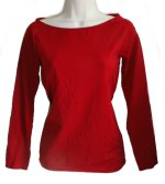 MODA INTERNATIONAL Stretch Seamless Boat Neck Long Sleeve Top - Jrs Large - NEW