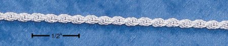 Sterling Silver 925 Diamond Cut Solid Rope Chain Necklace/Bracelet - 2 mm - 8"