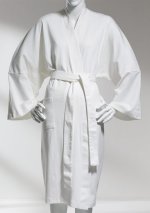 ORGANIC Cotton Interlock Knit Pure White Bathrobe - One Size