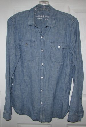 GAP 1969 Linen Cotton Blend Jean Style Shirt - Small